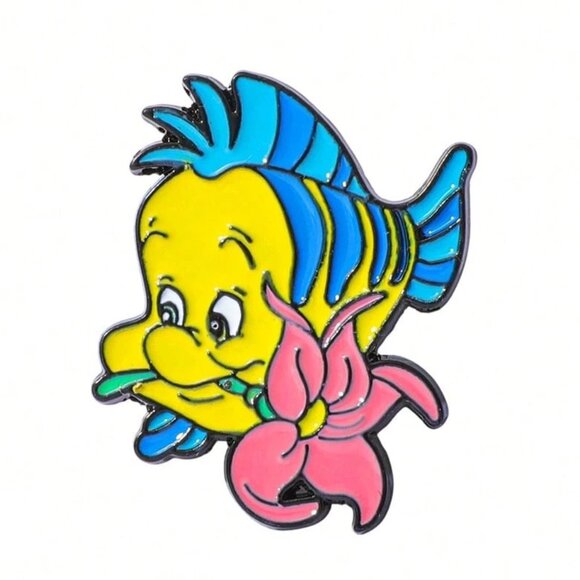 DISNEY’S The Little Mermaid “Flounder” Trading Pin (BRAND-NEW!) - Picture 1 of 3